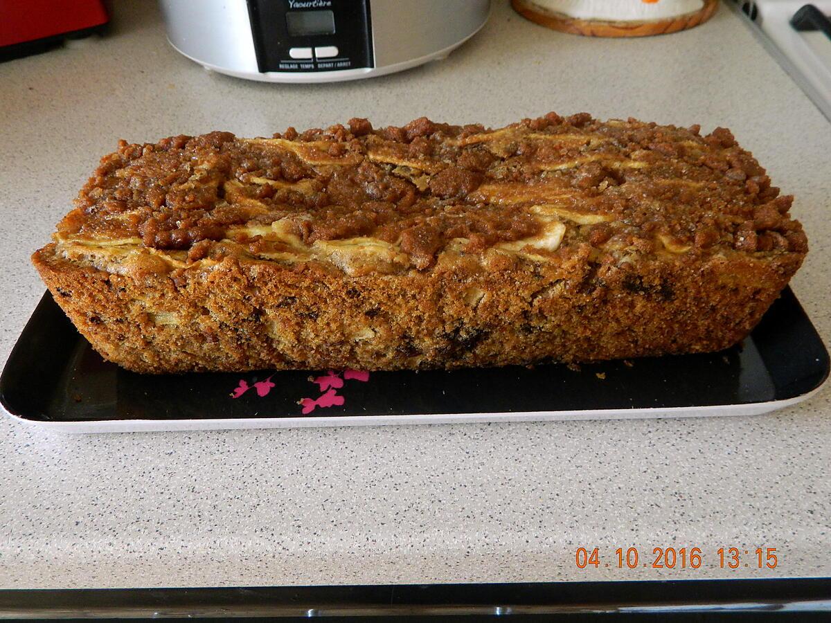 recette Cake aux pommes spéculoos chocolat