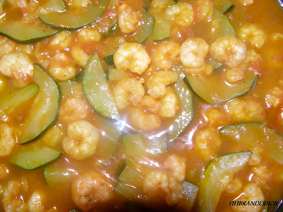 recette crevettes aux courgettes