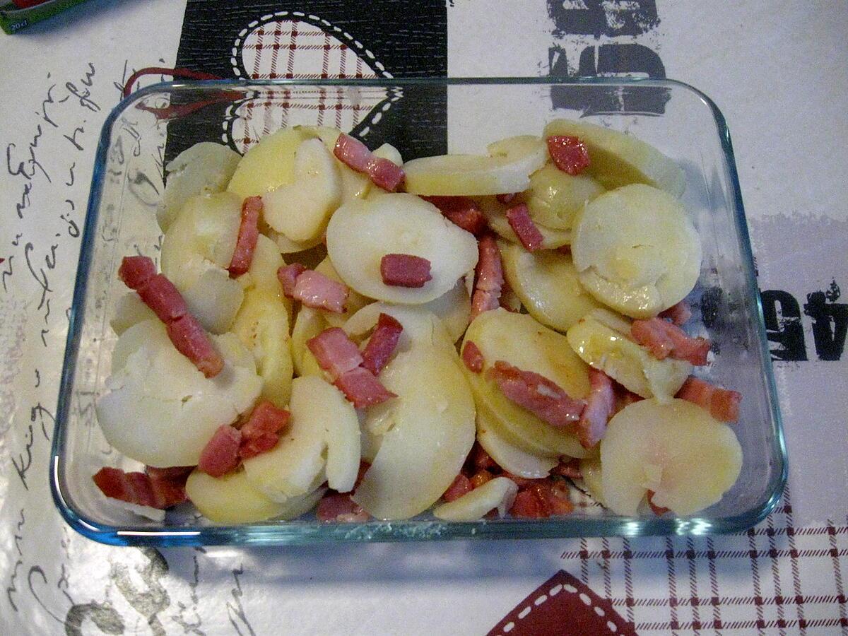 recette Gratin du soir aux restes de pommes de terre cuites