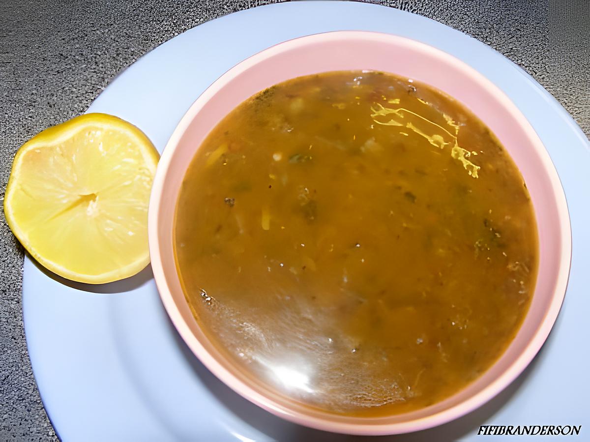 recette Soupe marocaine (HARIRA) aux lentilles