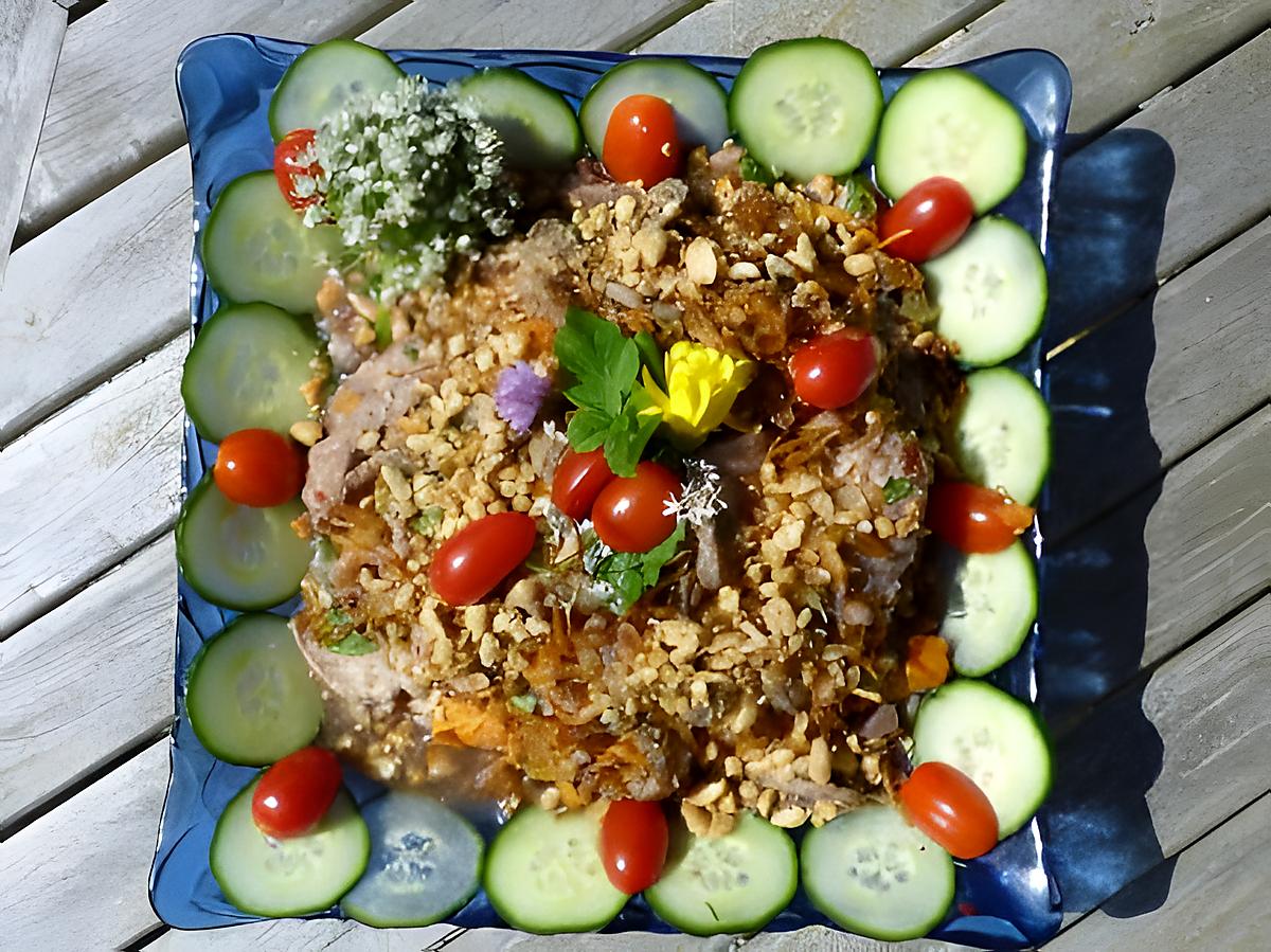 recette Salade de boeuf à la citronnelle