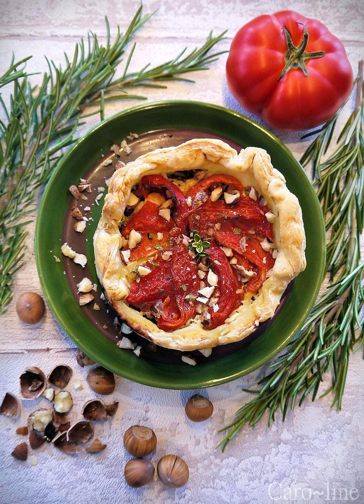 recette Tartelettes Tomates, Comté et Moutarde à la Fleur de Noisette et Vanille Bourbon de Bernard Loiseau