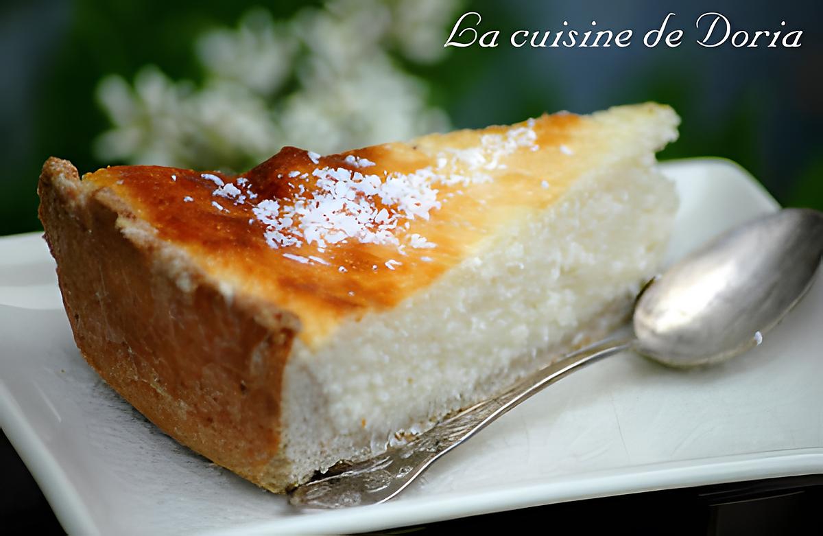 recette Tarte au flan et à la noix de coco