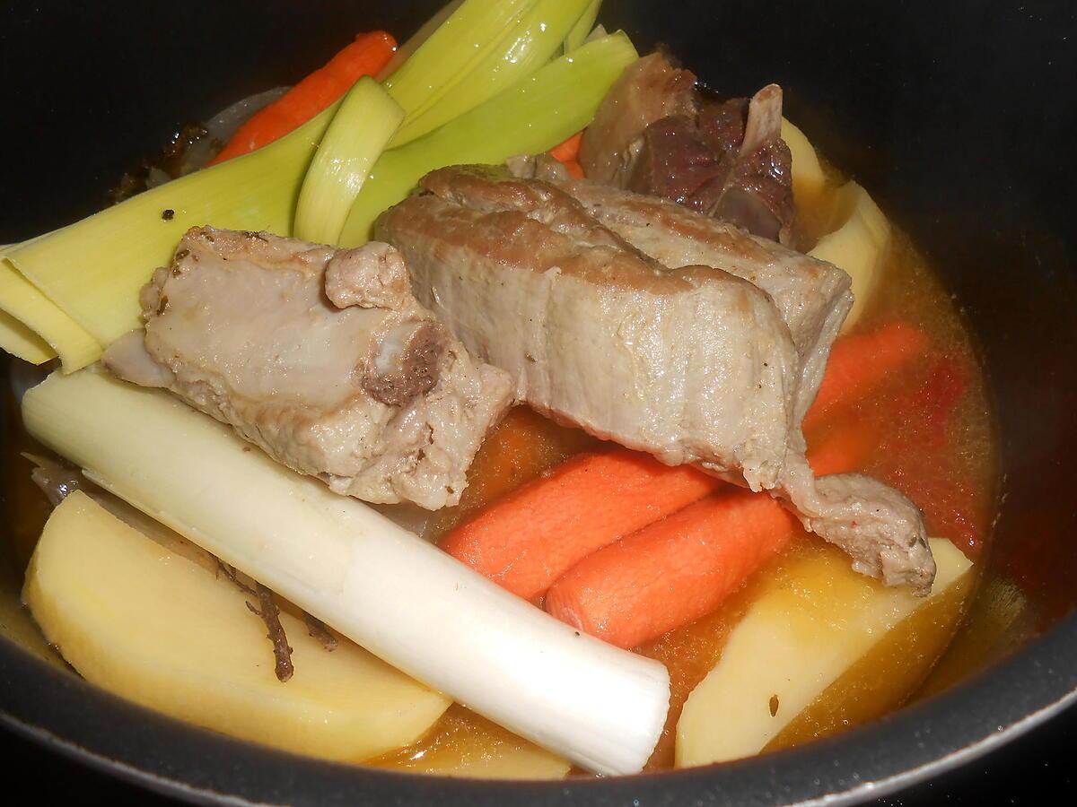 recette TRAVERS DE PORC EN POTEE