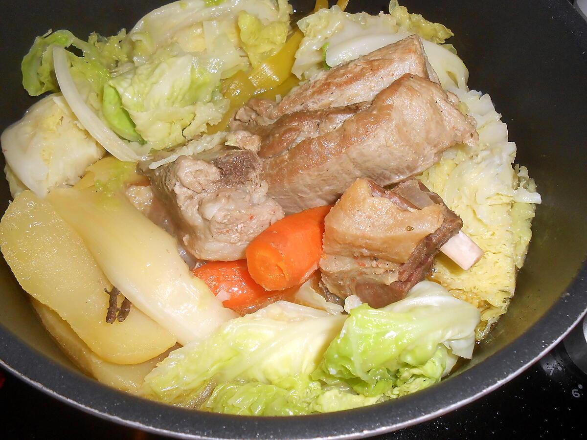 recette TRAVERS DE PORC EN POTEE