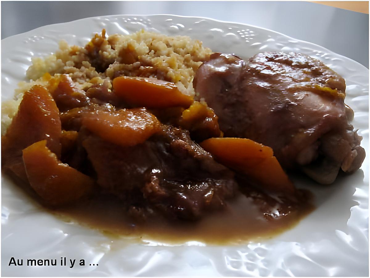 recette Tajine de poulet au potimarron et raisin