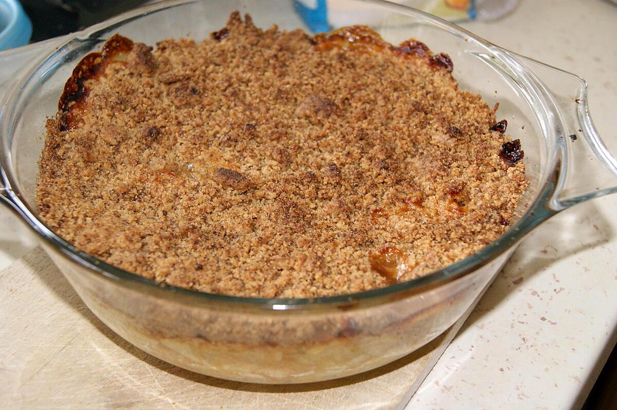 recette Crumble aux pommes et au Calvados