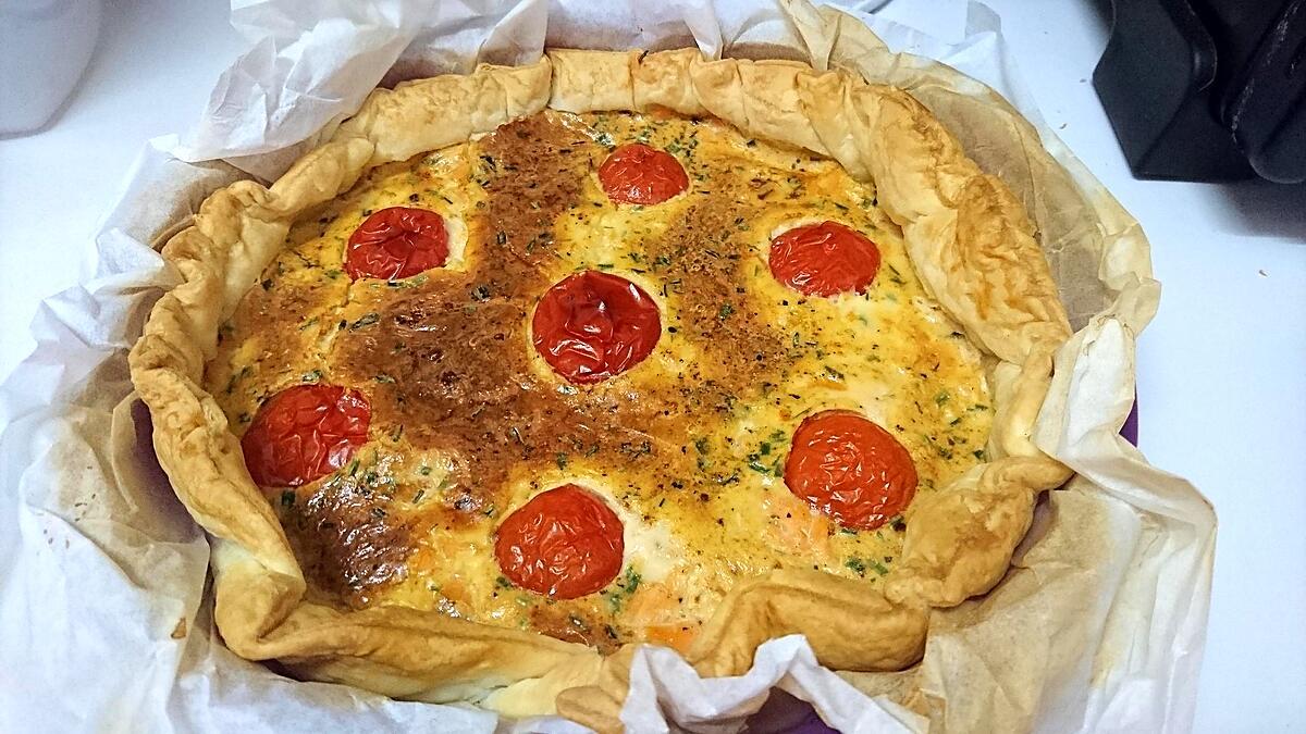 recette Quiche saumon/paprika