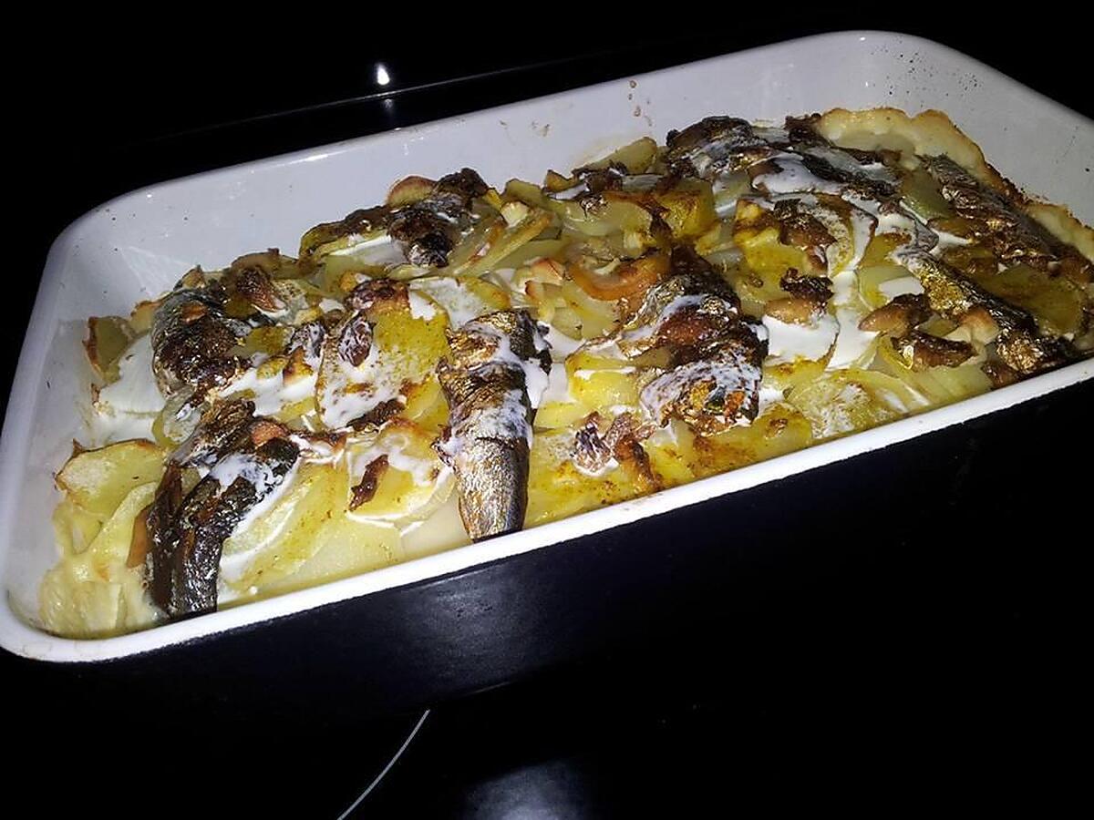 recette Gratin de pommes de terre au sardines