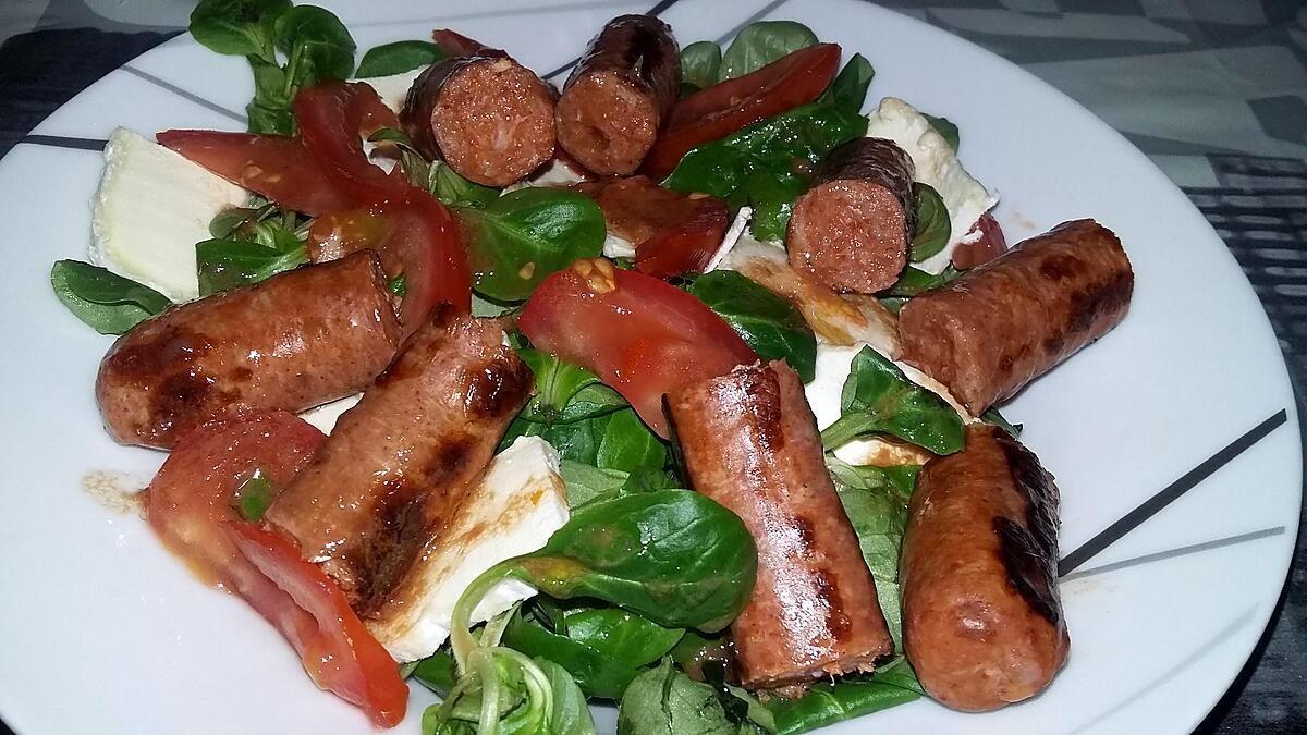 recette Salade mâche a la merguez