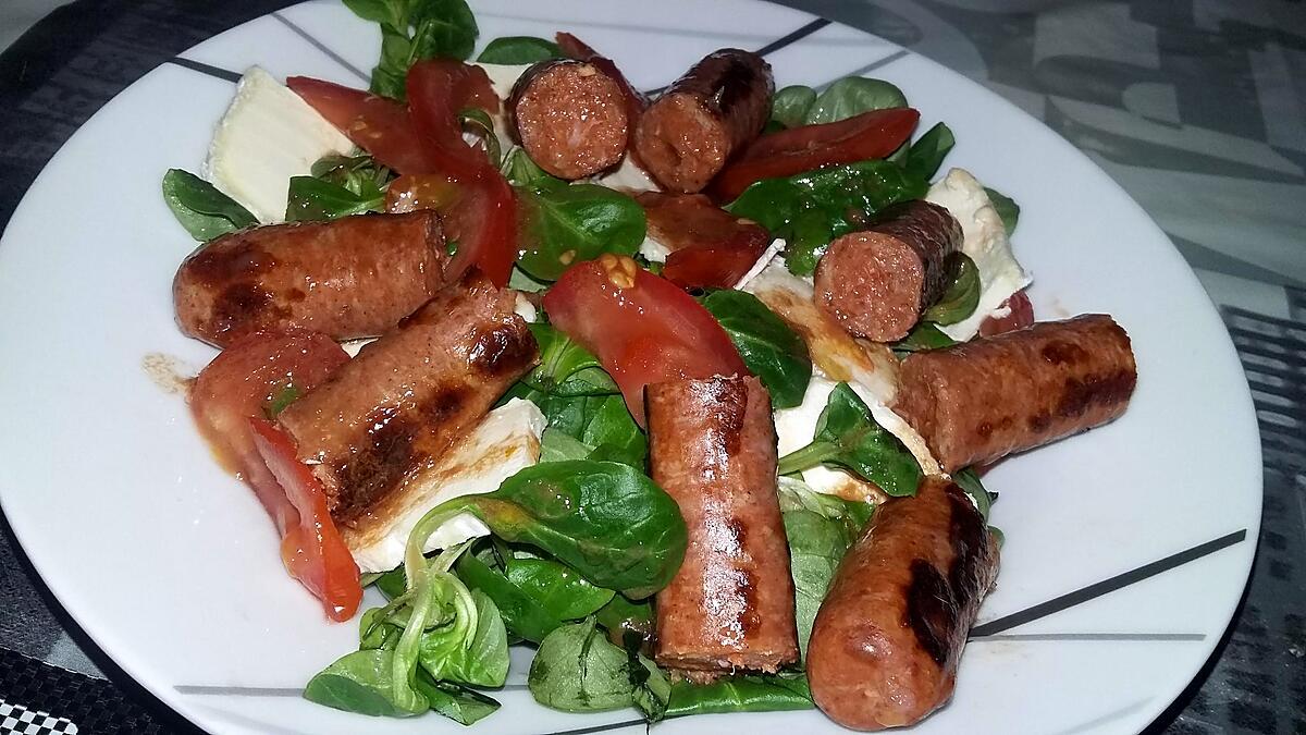 recette Salade mâche a la merguez