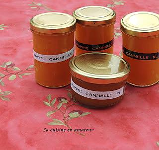 recette Confiture de pommes cannelle au micro-ondes