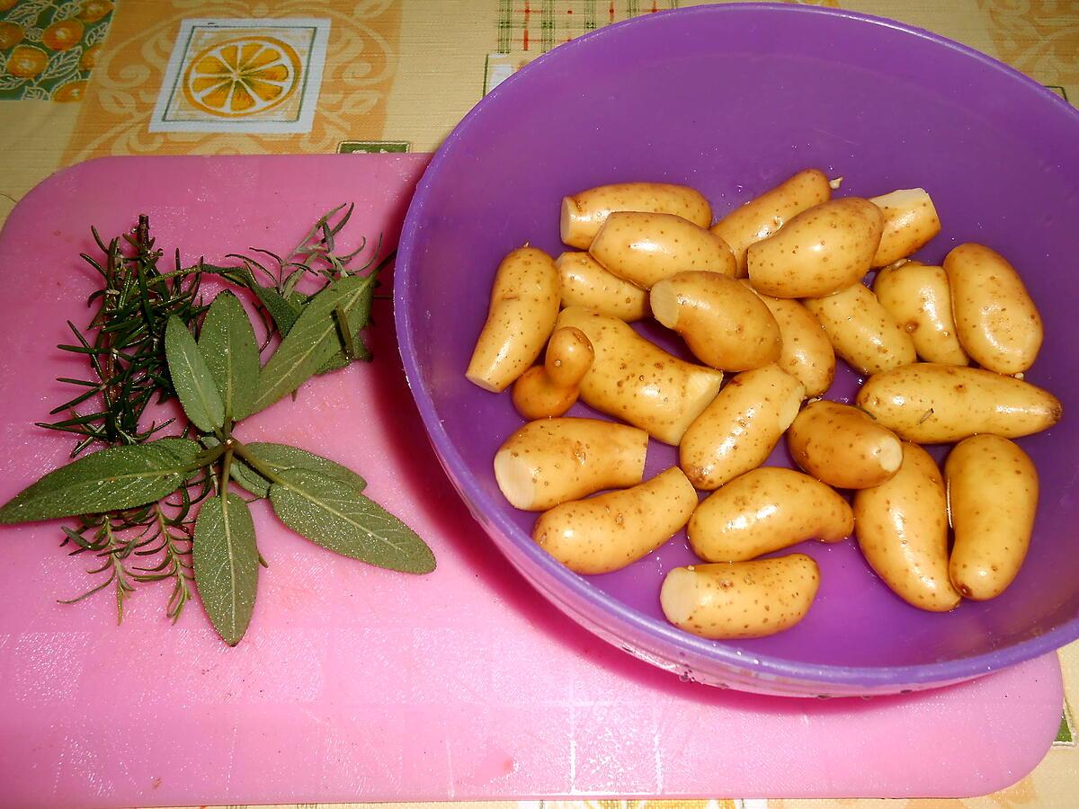 recette POELEE DE RATTES SAUGE ROMARIN