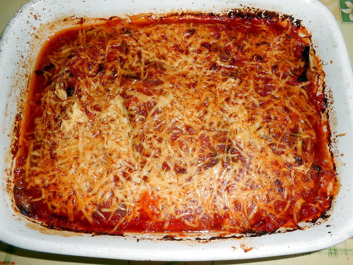 recette PARMIGIANNA D'AUBERGINES AU JAMBON