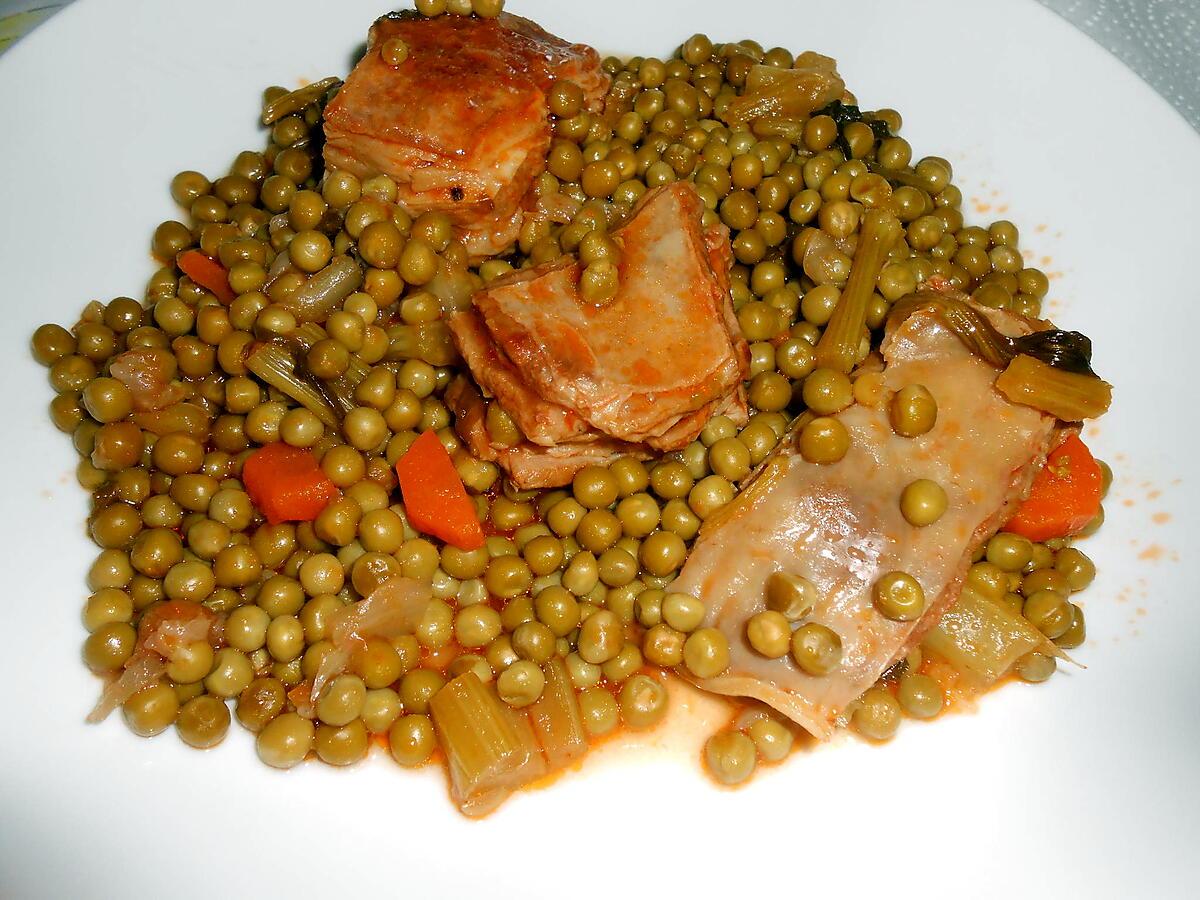 recette RAGOUT D'AGNEAU AUX PETITS POIS