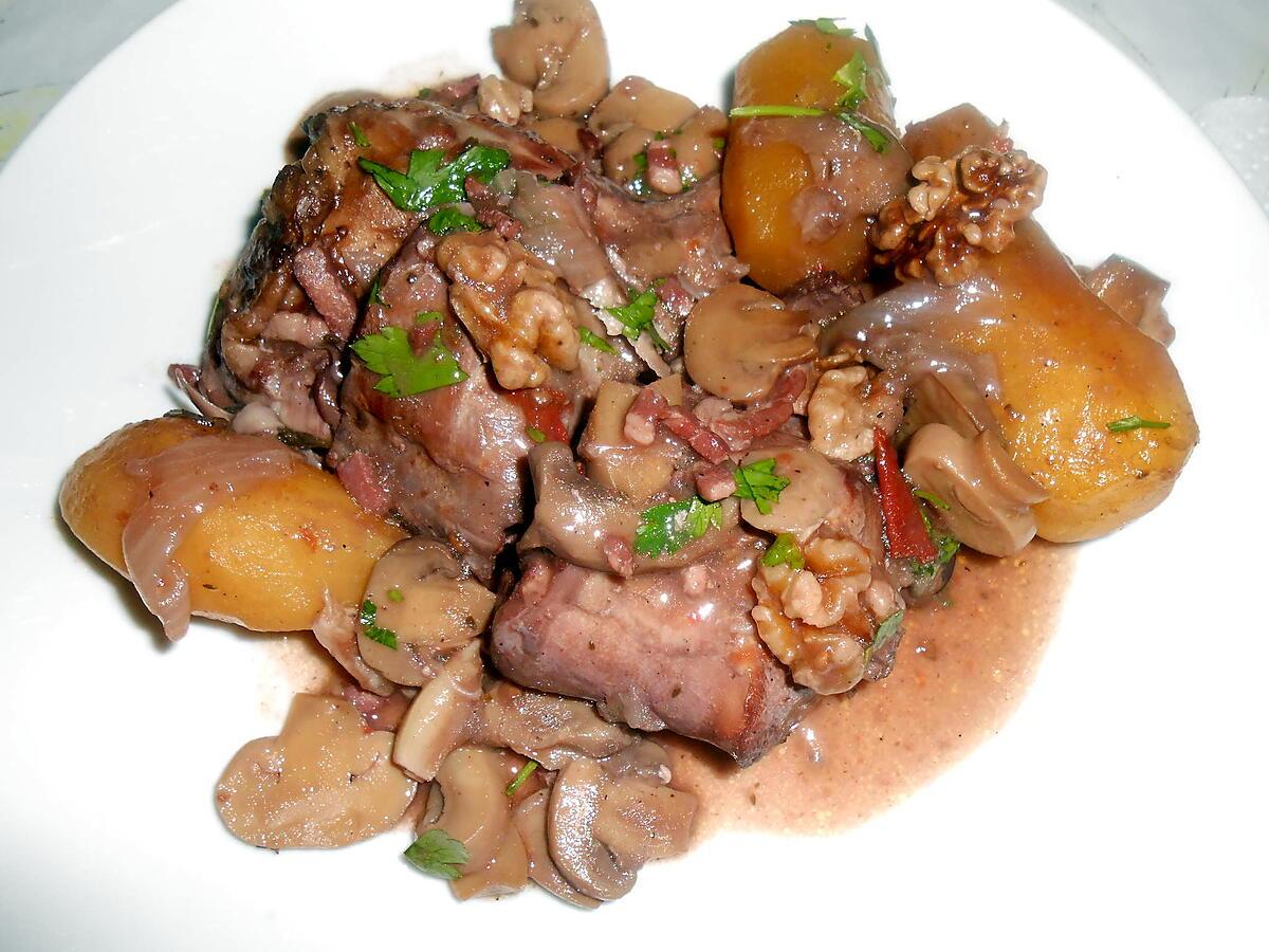 recette GIBELOTE DE LAPIN AUX NOIX