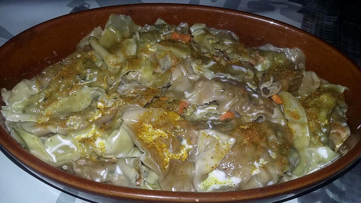 recette Raviolis au porc et au curry