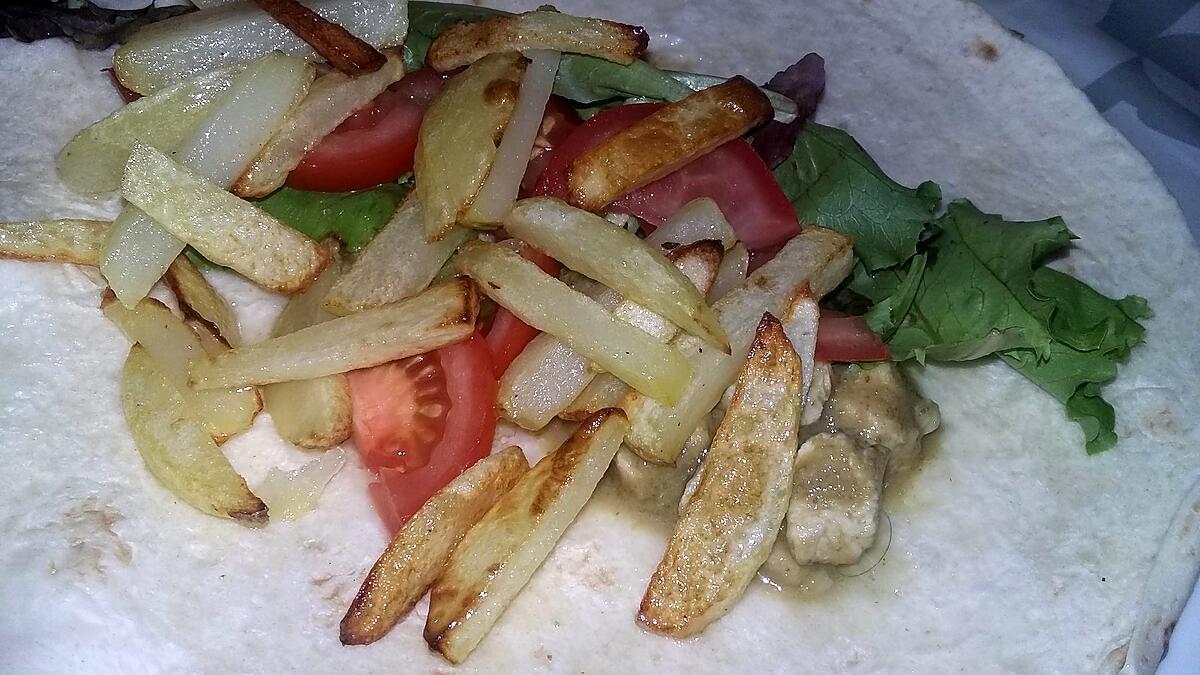 recette Sandwich wrap a la dinde curry coco