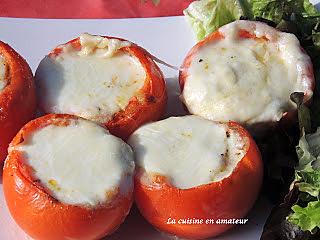 recette Tomates farcies aux fromages et bacon