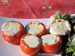 recette Tomates farcies aux fromages et bacon