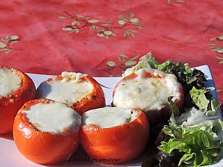 recette Tomates farcies aux fromages et bacon