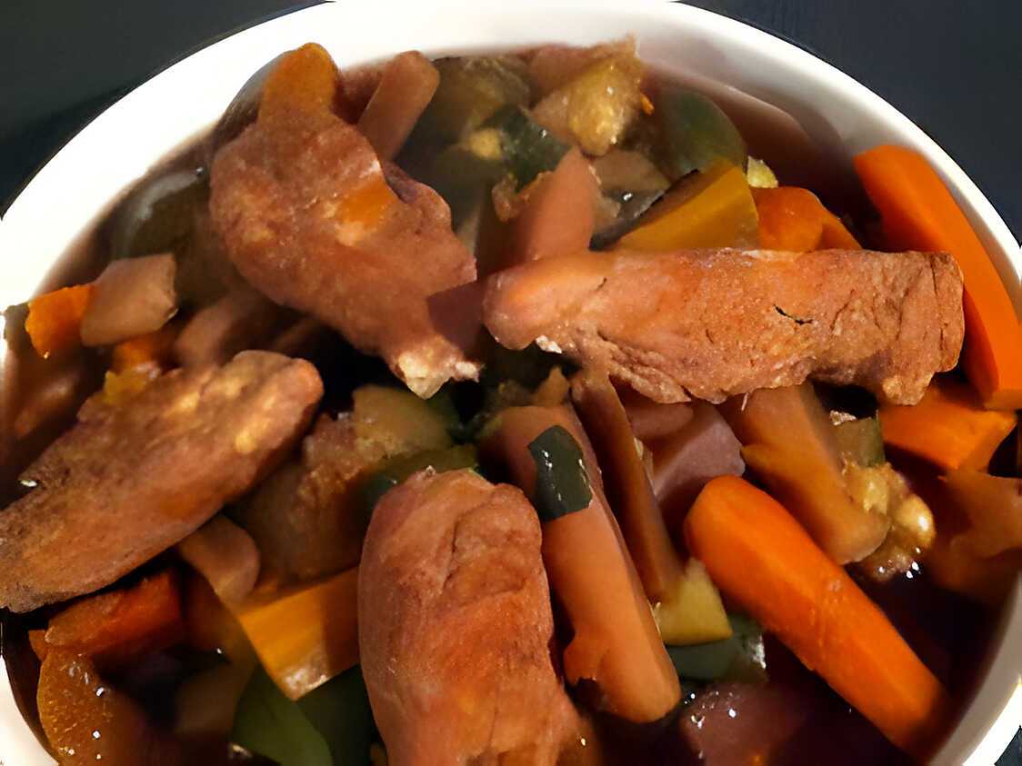 Recette de Tajine de poulet aux légumes par La cuisine de Fanie