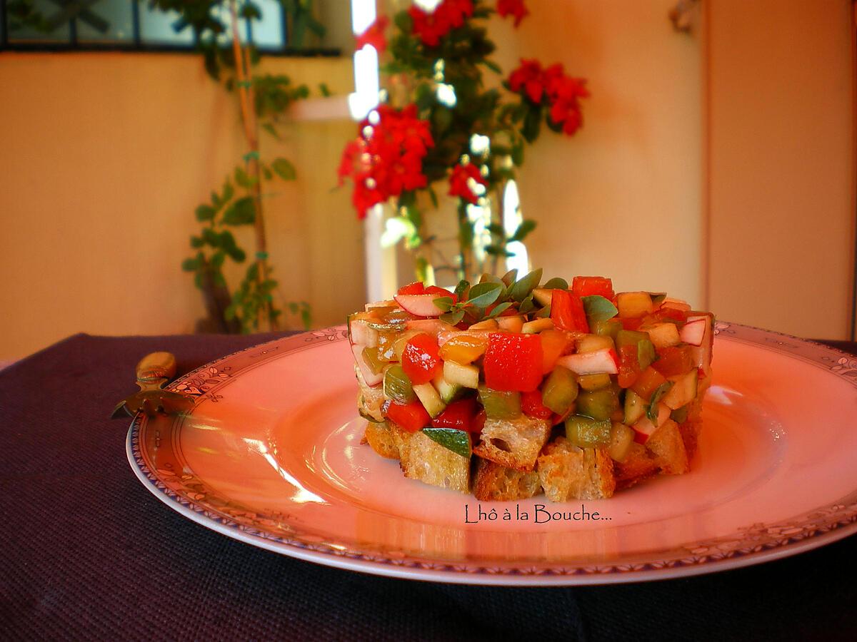 recette Tartare de légumes croquants...