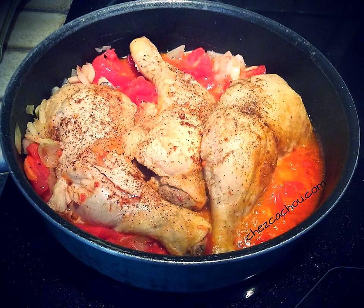 recette Cuisses de poulet aux tomates