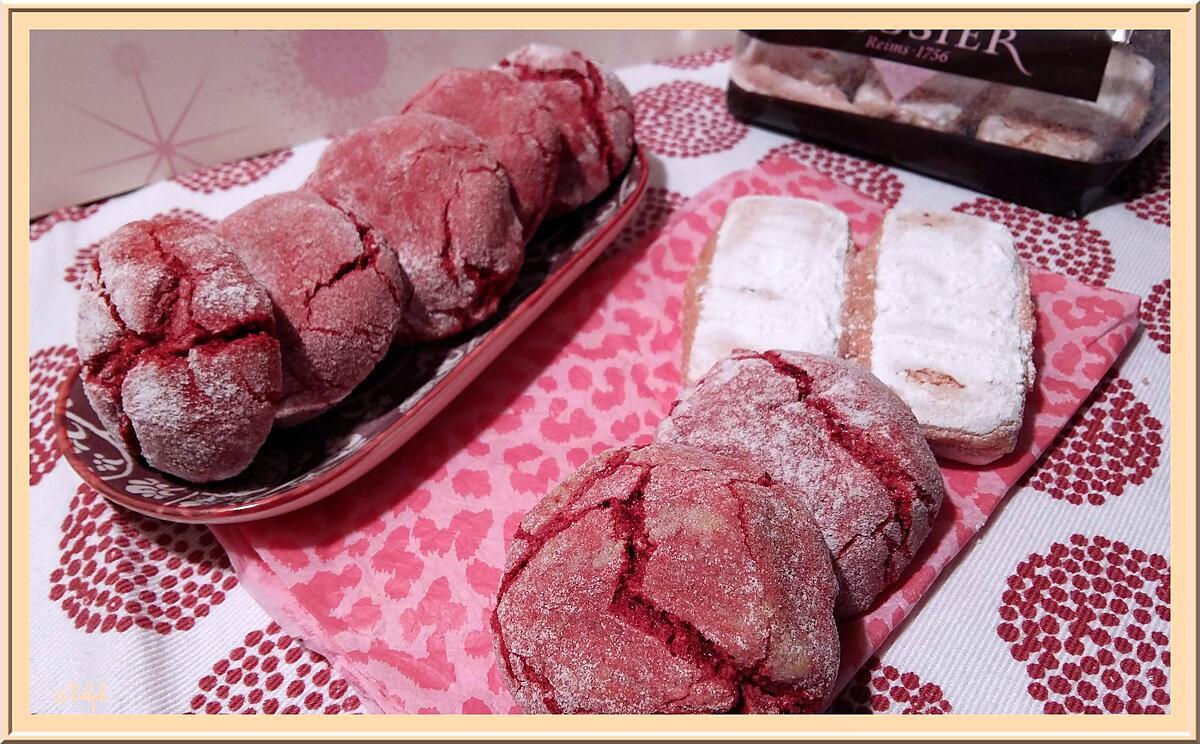 recette Craquelés aux biscuits roses de Reims