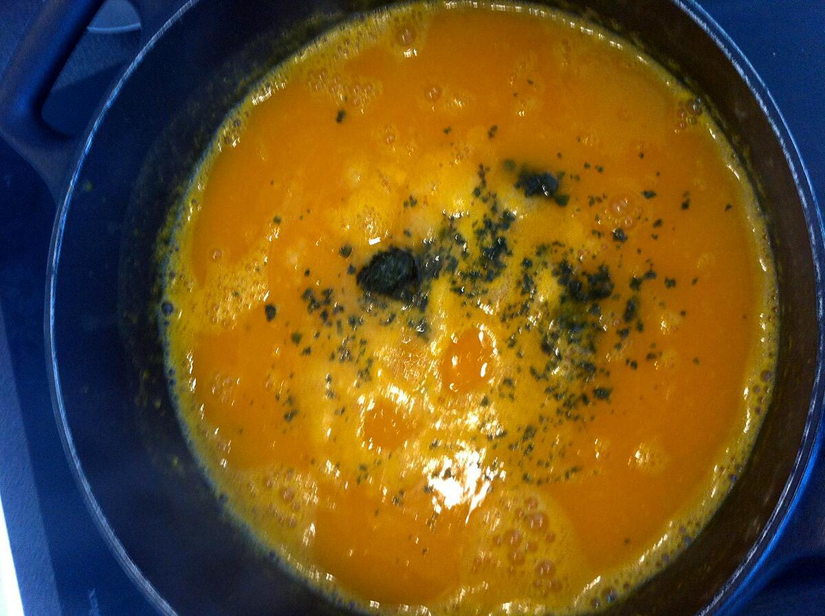 recette Soupe potimarron et crevettes