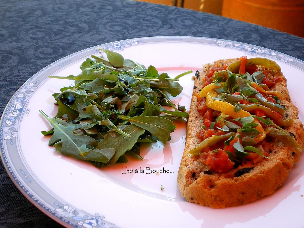 recette Bruschetta au concassé de tomates...