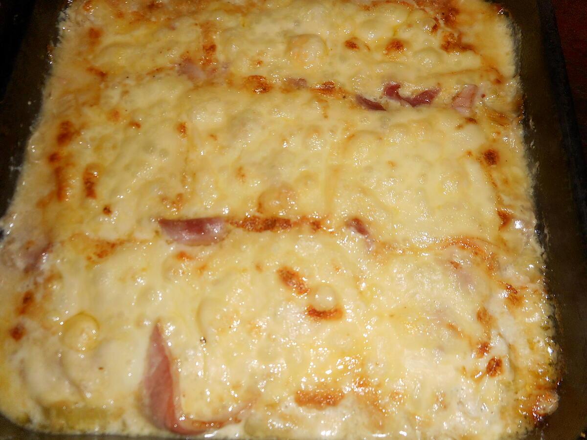 recette Gratin de poireaux au jambon et fromage a raclette