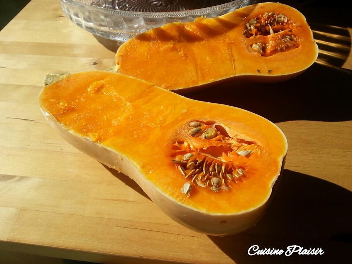 recette Courge Butternut Chèvre Thym Ail