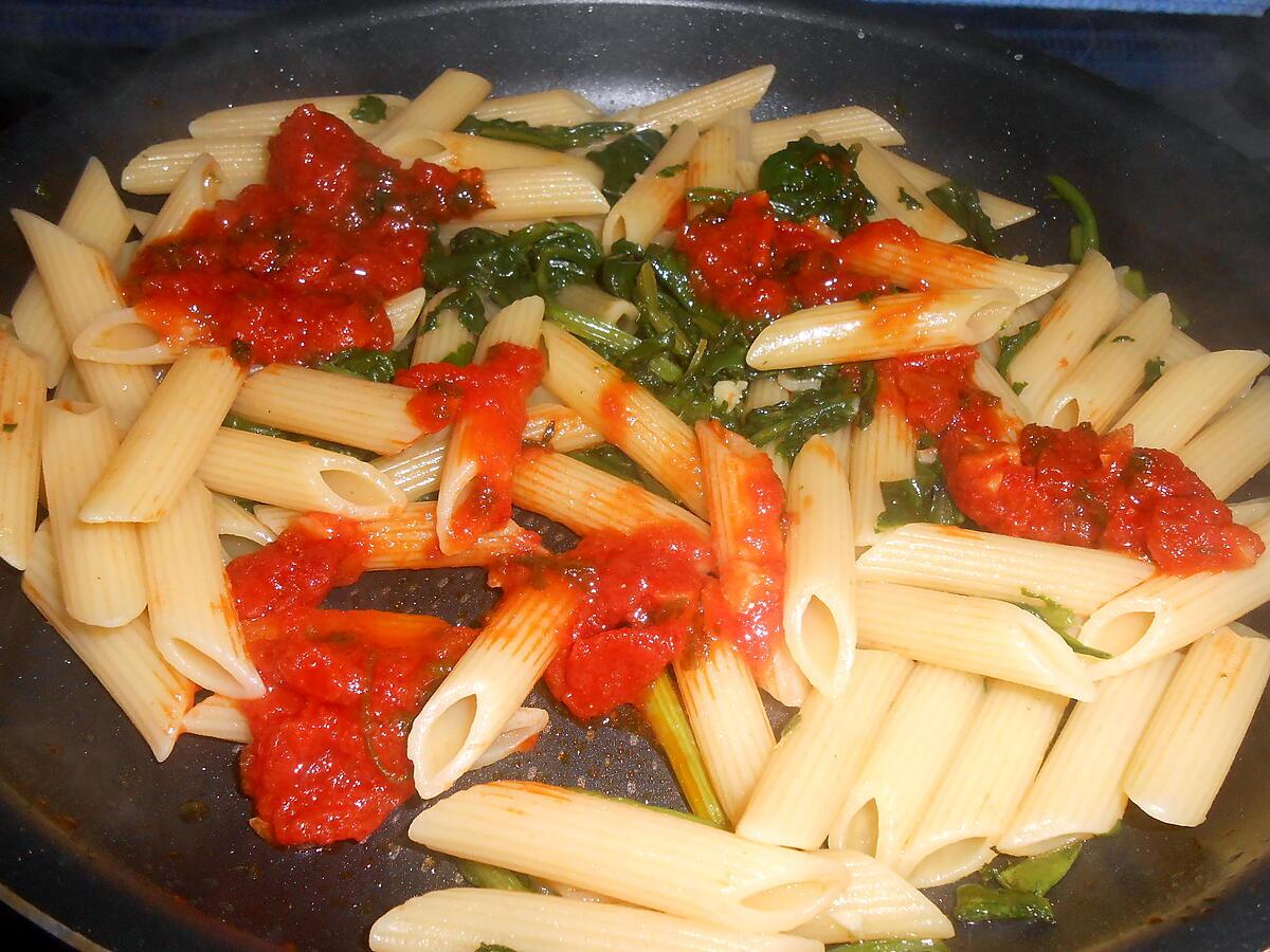 recette PENNE AUX BLETTES SAUVAGES