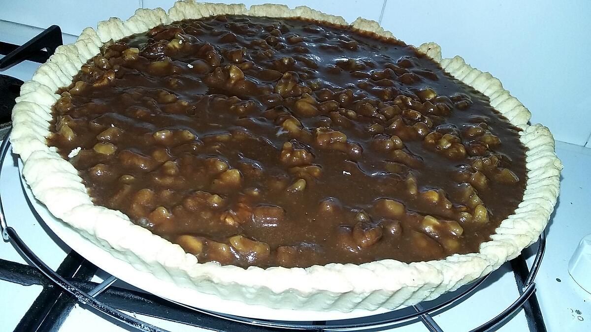 recette Tarte sablée au carambar beurre salé et noix