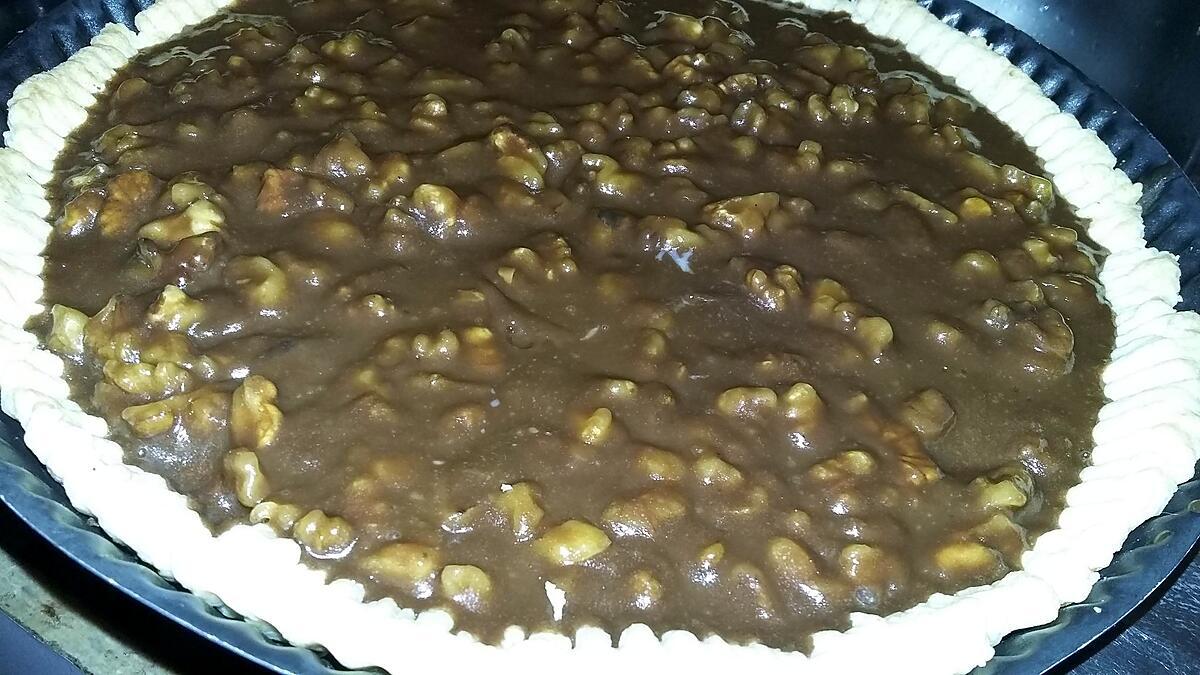 recette Tarte sablée au carambar beurre salé et noix