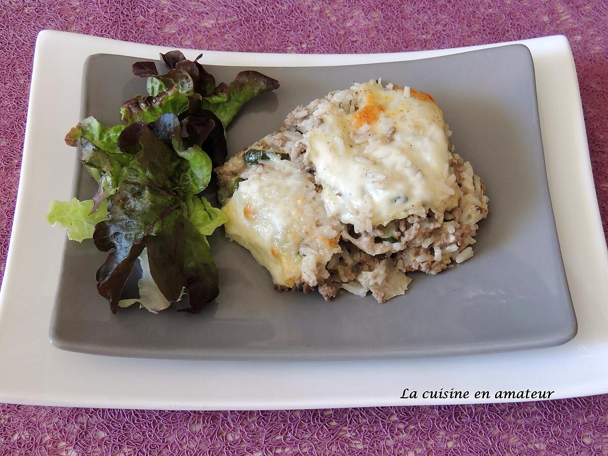 recette Hachis de boeuf aux légumes et riz