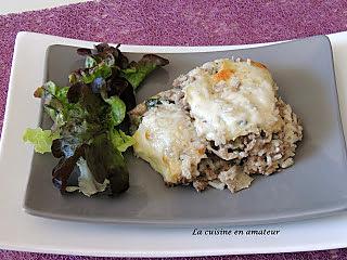 recette Hachis de boeuf aux légumes et riz