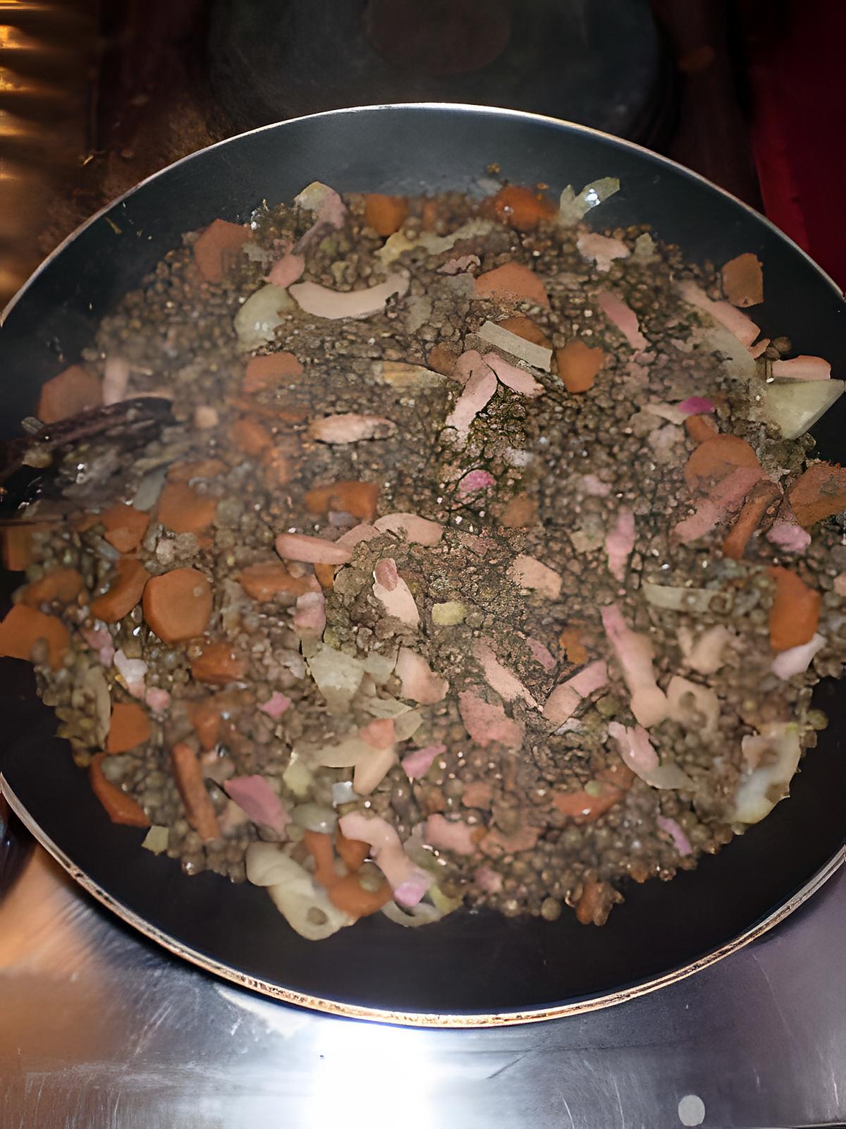 recette Lentilles aux lardons