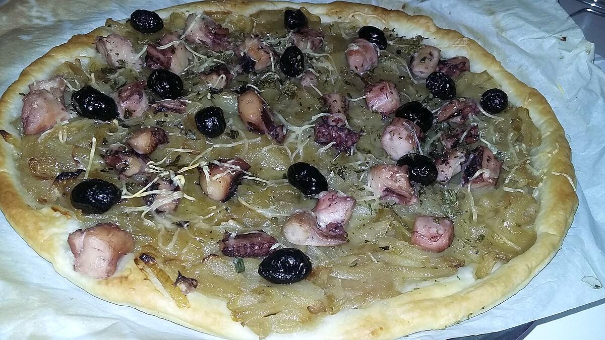 recette Pissaladière feuilleté au calamar