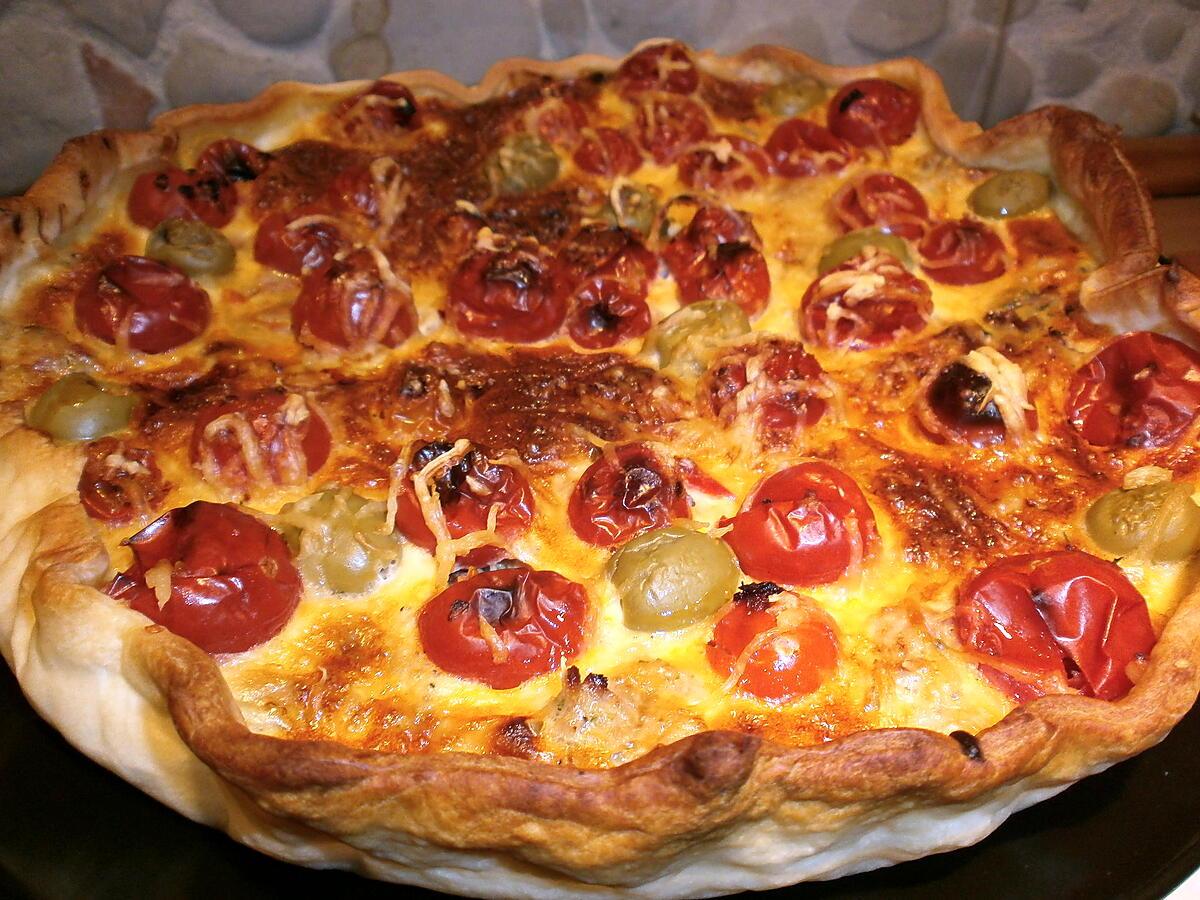 recette TARTE AUX TOMATES CERISES