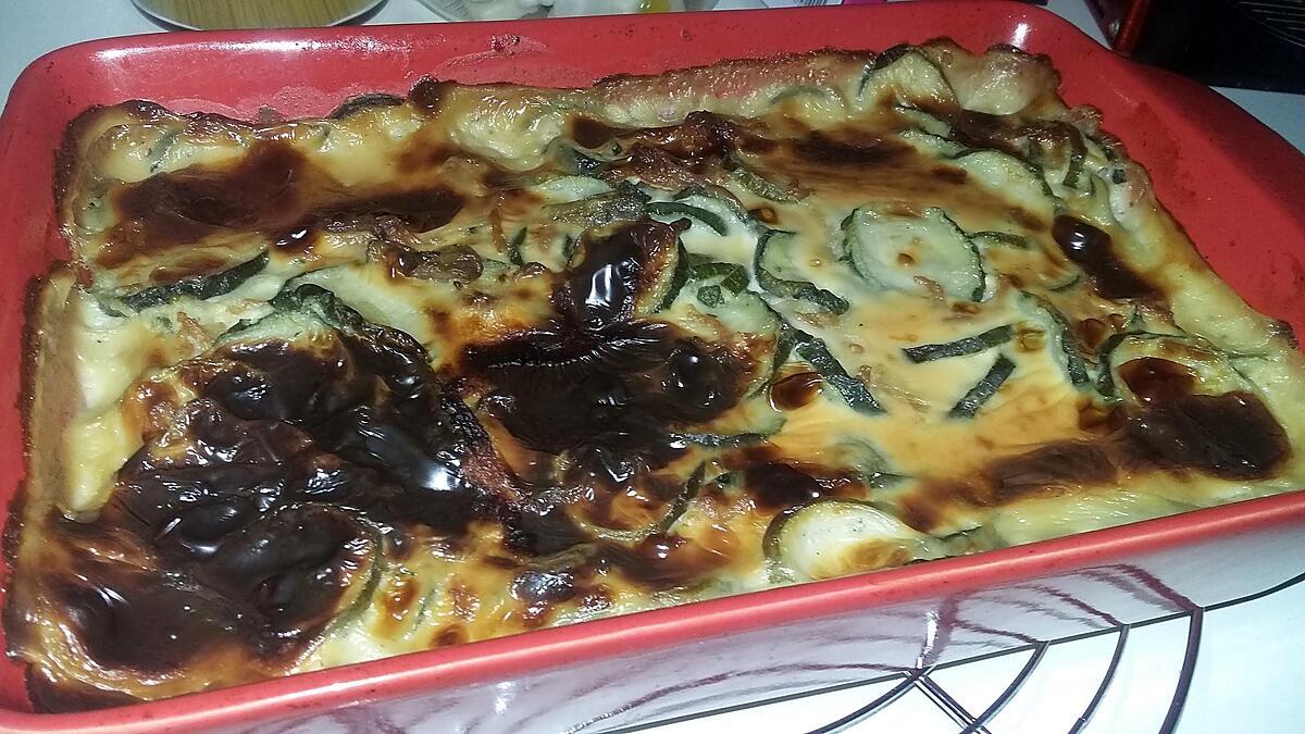 recette Gratin de courgettes a la viande hachée et béchamel