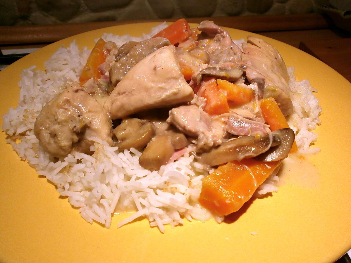 recette POULET "FACON BLANQUETTE"