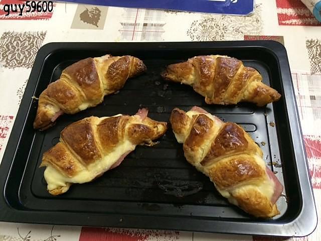 recette croissants au jambon