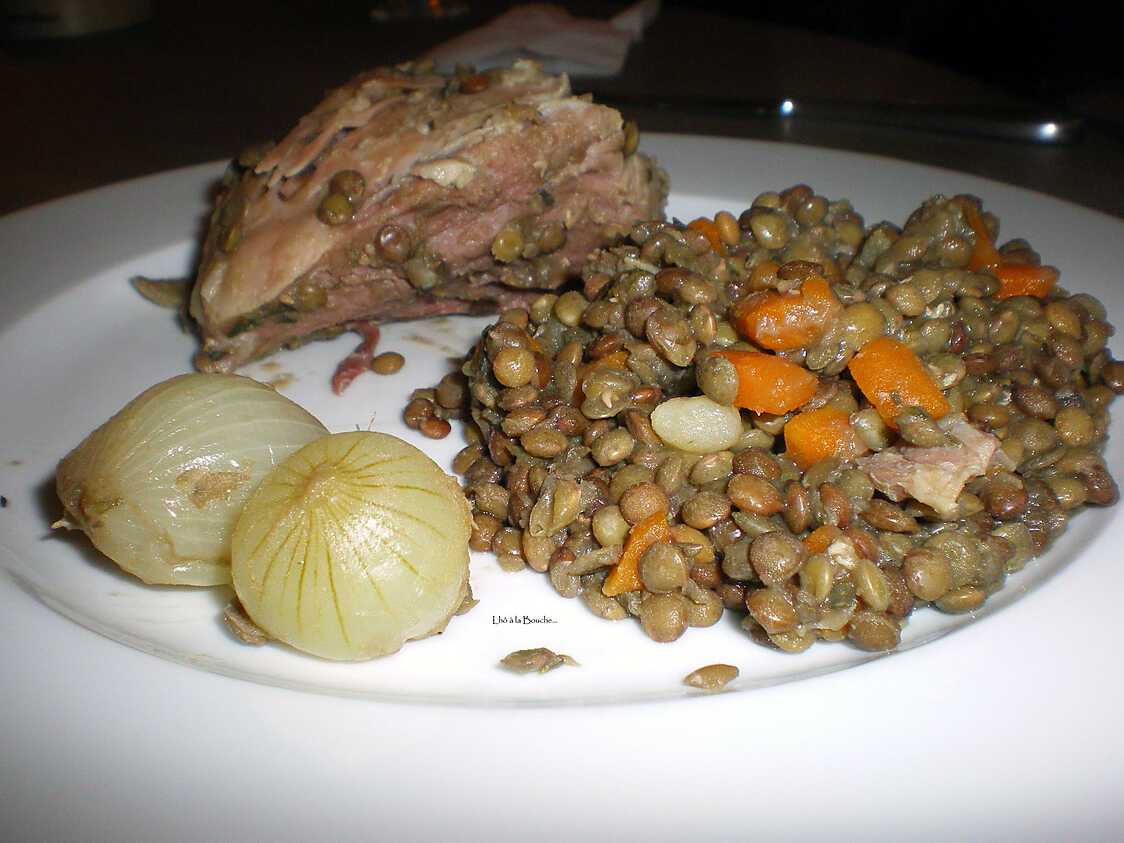 Recette de Palette demi-sel aux lentilles, sauce à la diable…