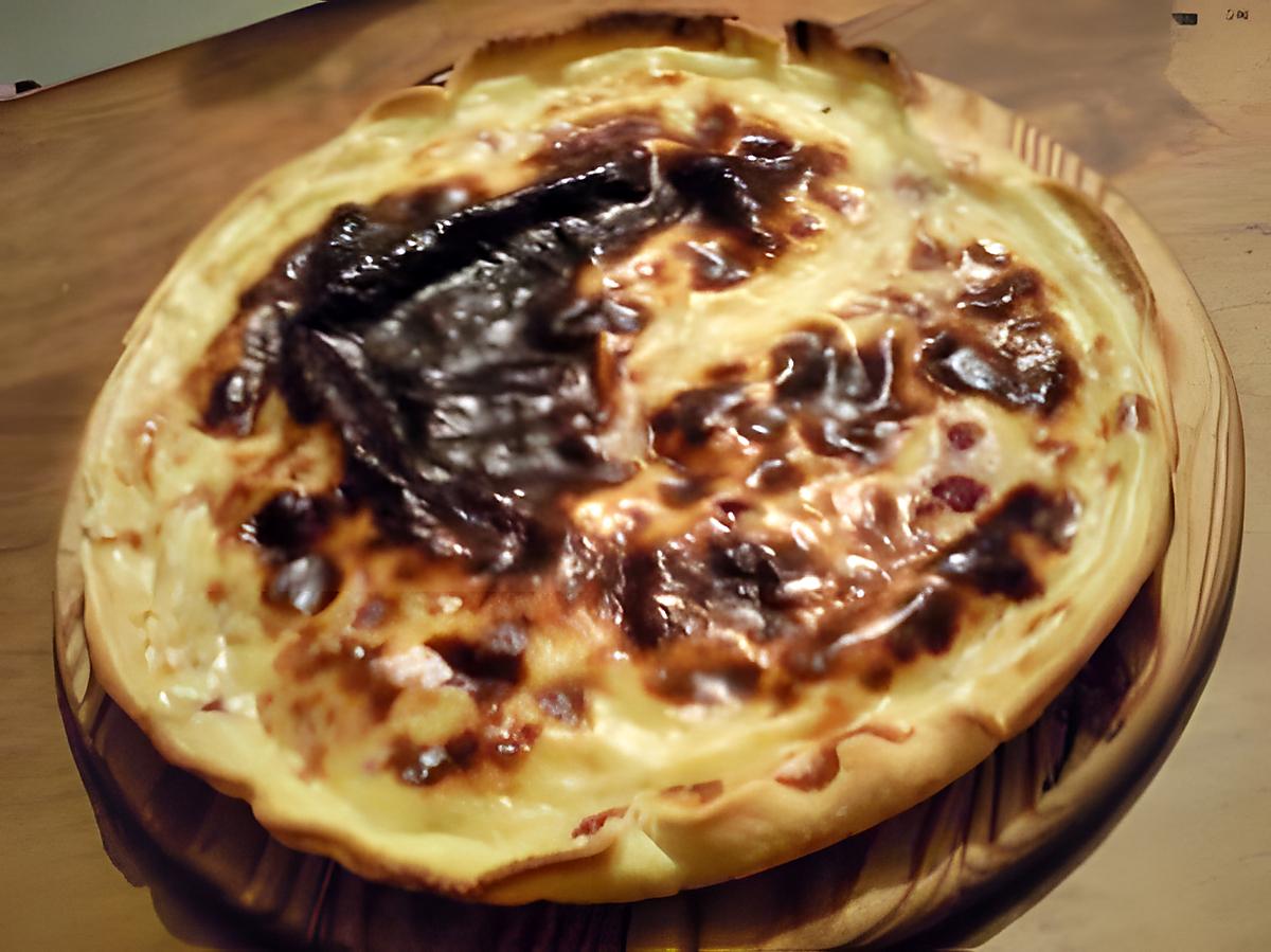 recette flan patissier framboises