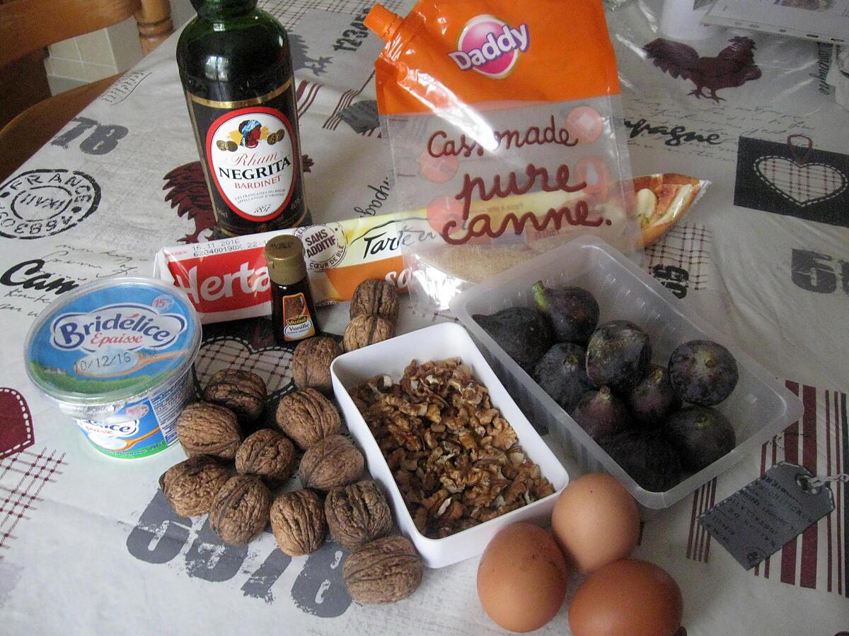 recette Tarte aux figues et aux noix