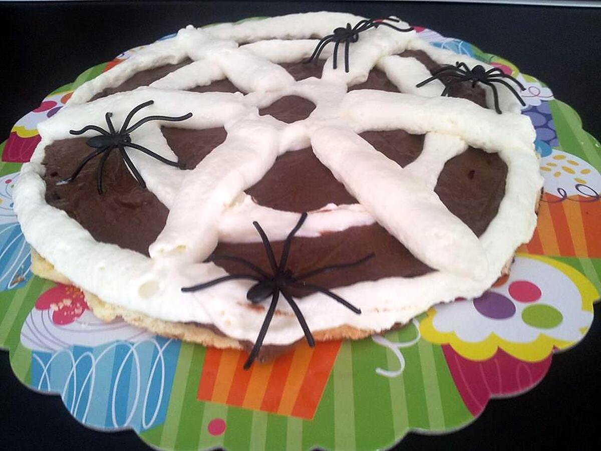 recette La tarte Halloween et sa toile d'araignée