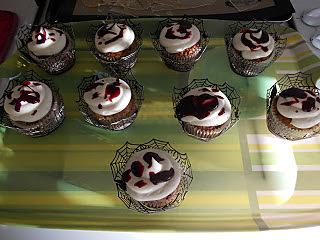 recette Cupcakes ensanglantés chocolat blanc framboise cœur purulent de pomme