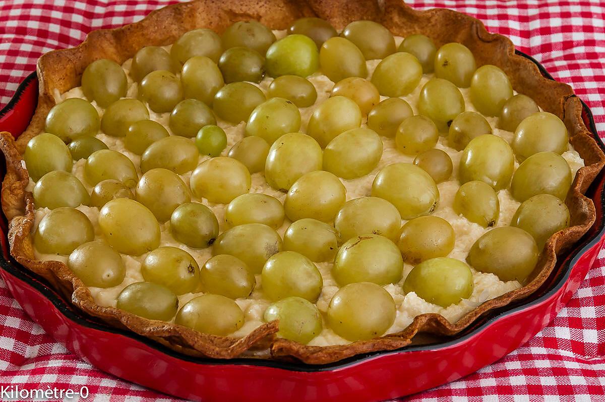 recette Tarte raisins amandes mascarpone